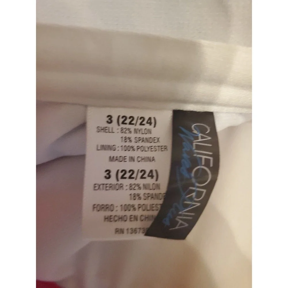 California Waves Plus Women's Bralette Size 22/24 Black White Animal Print Swim - Picture 11 of 12